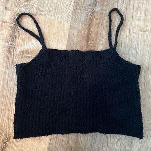 Cozy textured crop top